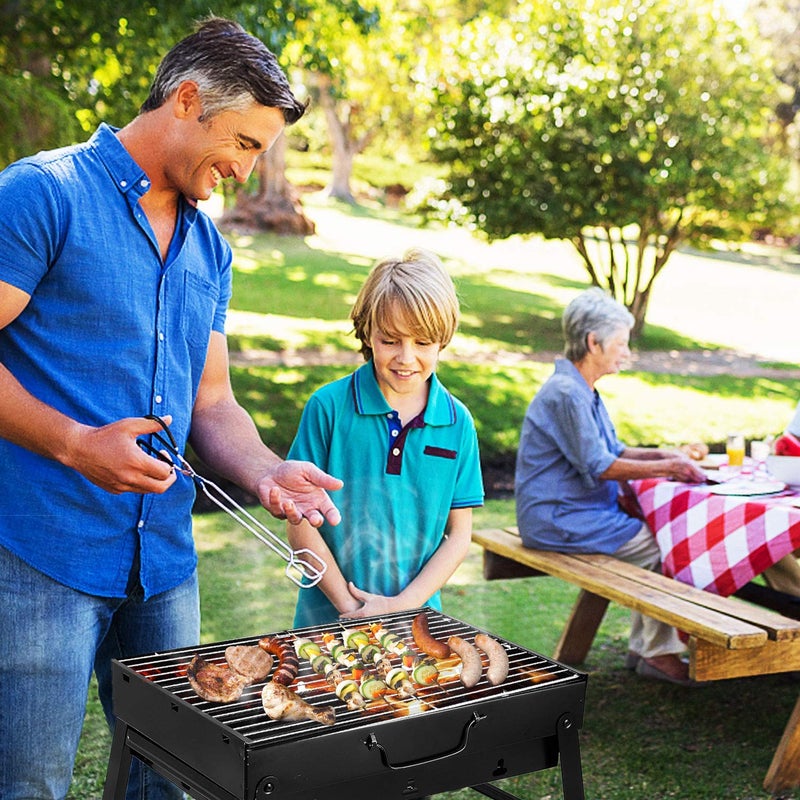 AGM شواية فحم قابلة للطي محمولة، طاولة شواء خارجية من الفولاذ المقاوم للصدأ، مدخن للشواء BBQ للطهي في الهواء الطلق، التخييم، النزهات، الشاطئ (M1) - Image 3
